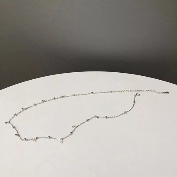 ⚡New 925 Sterling Silver Coin Disc Bead Necklace - Picture 2 of 3